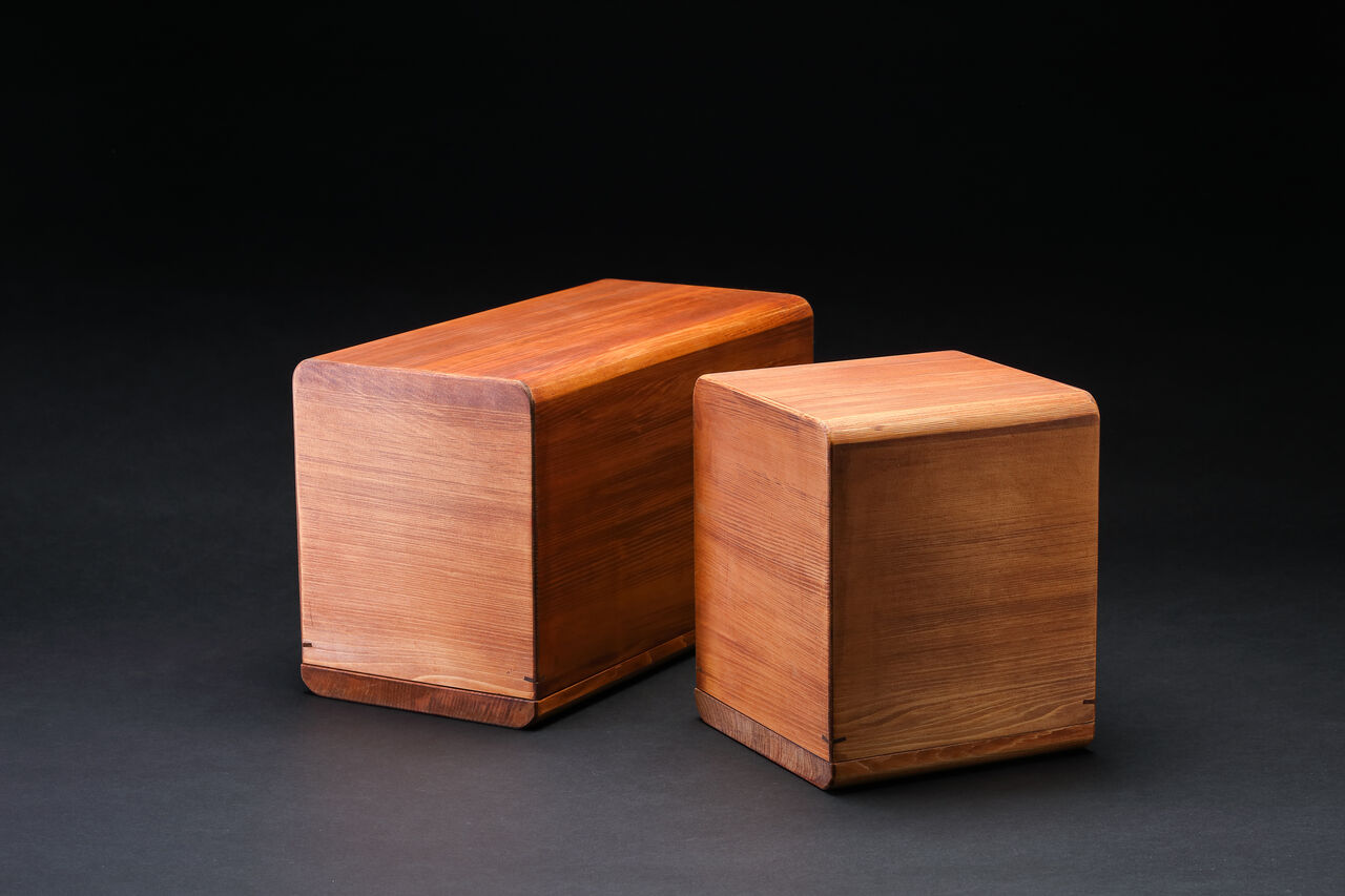 Noto Hiba Cypress Lacquered Bread Box,, large image number 2