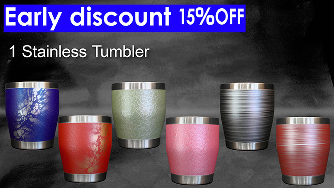 Option H) 1 Stainless Steel Tumbler Cup,, large image number 0