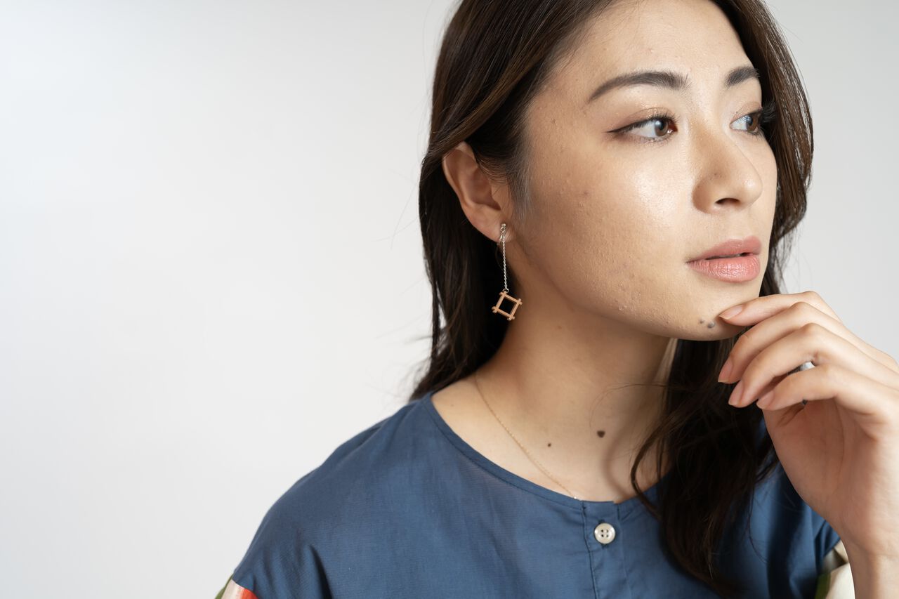 Kasuri Kumiko Earrings,, large image number 2