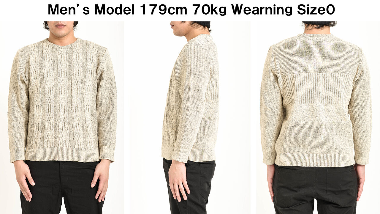 Lightweight, Breathable, Stretchable and Odor-reducing Fisherman's Sweater made from Japanese Paper,, large image number 10