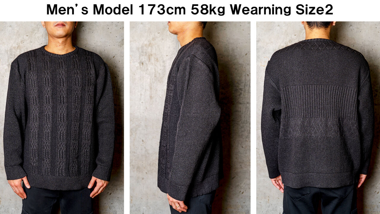 Lightweight, Breathable, Stretchable and Odor-reducing Fisherman's Sweater made from Japanese Paper,, large image number 9