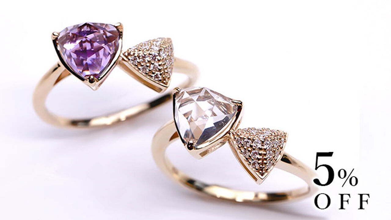 Option F) 1 Minamo Triangle Diamond Ring - 5% Off Retail Price,, large image number 0