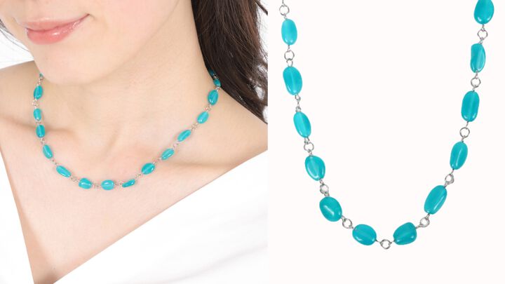 Amazonite Necklace in Surgical Stainless Steel