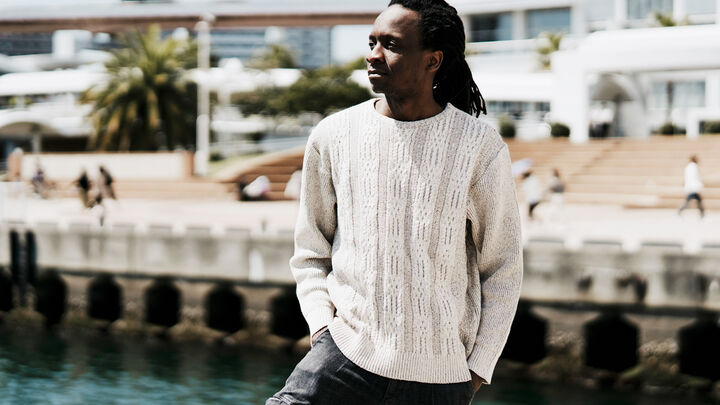 Lightweight, Breathable, Stretchable and Odor-reducing Fisherman's Sweater made from Japanese Paper