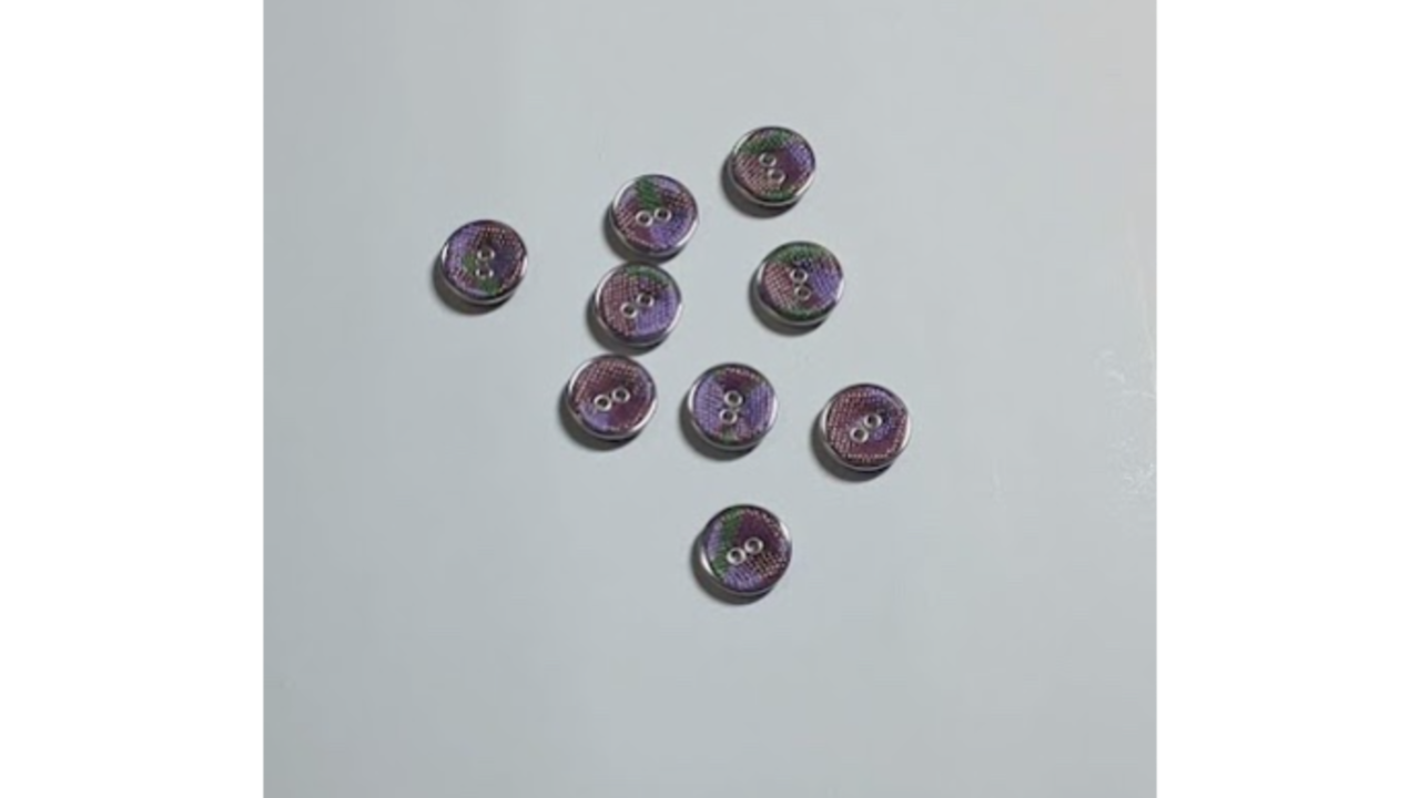 Option A) Set of 10 15mm Japanese Nishijin-ori Walnut Buttons,, large image number 0