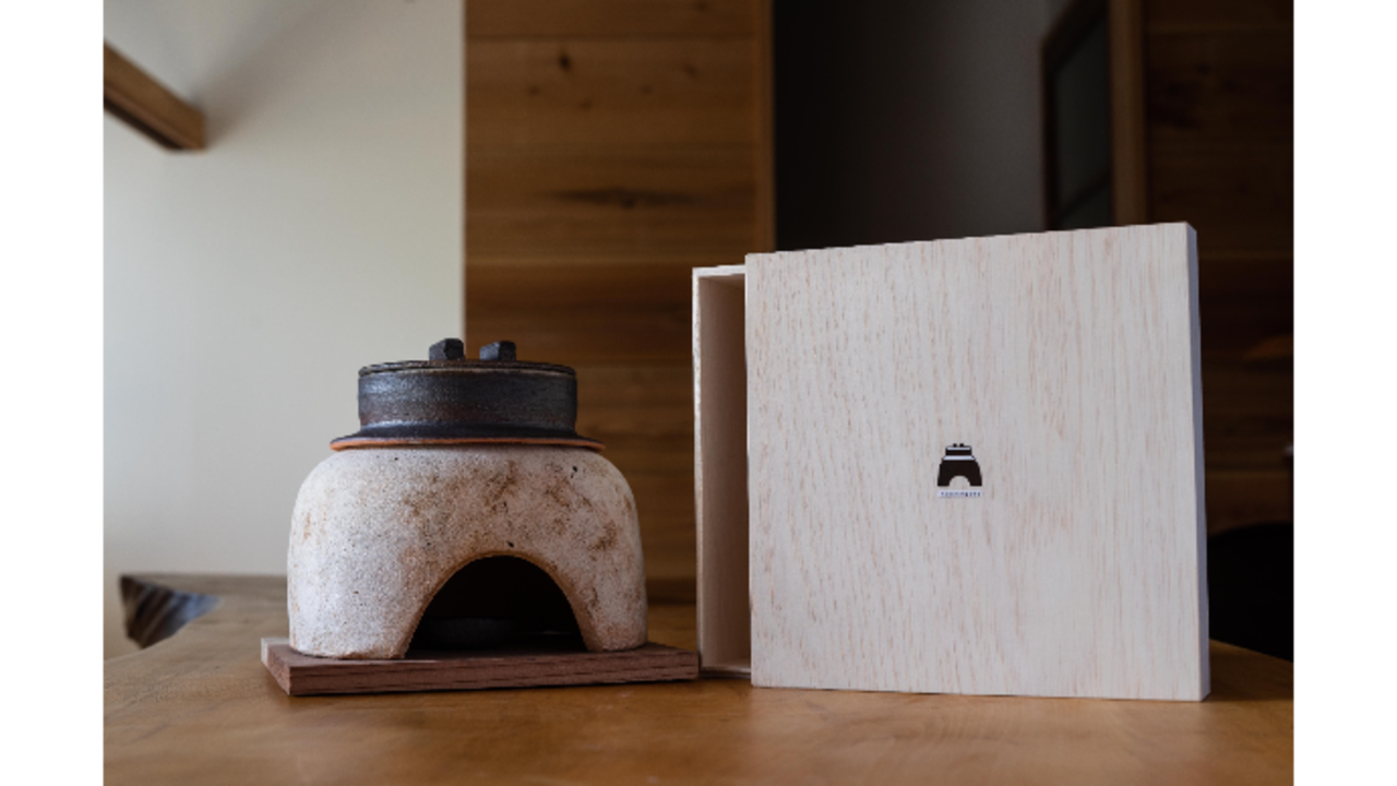 Option B) 1 Mini Kamado Japanese Fire Stove + 1 Paulownia Wooden Box - 15% Off Retail Price,, large image number 0