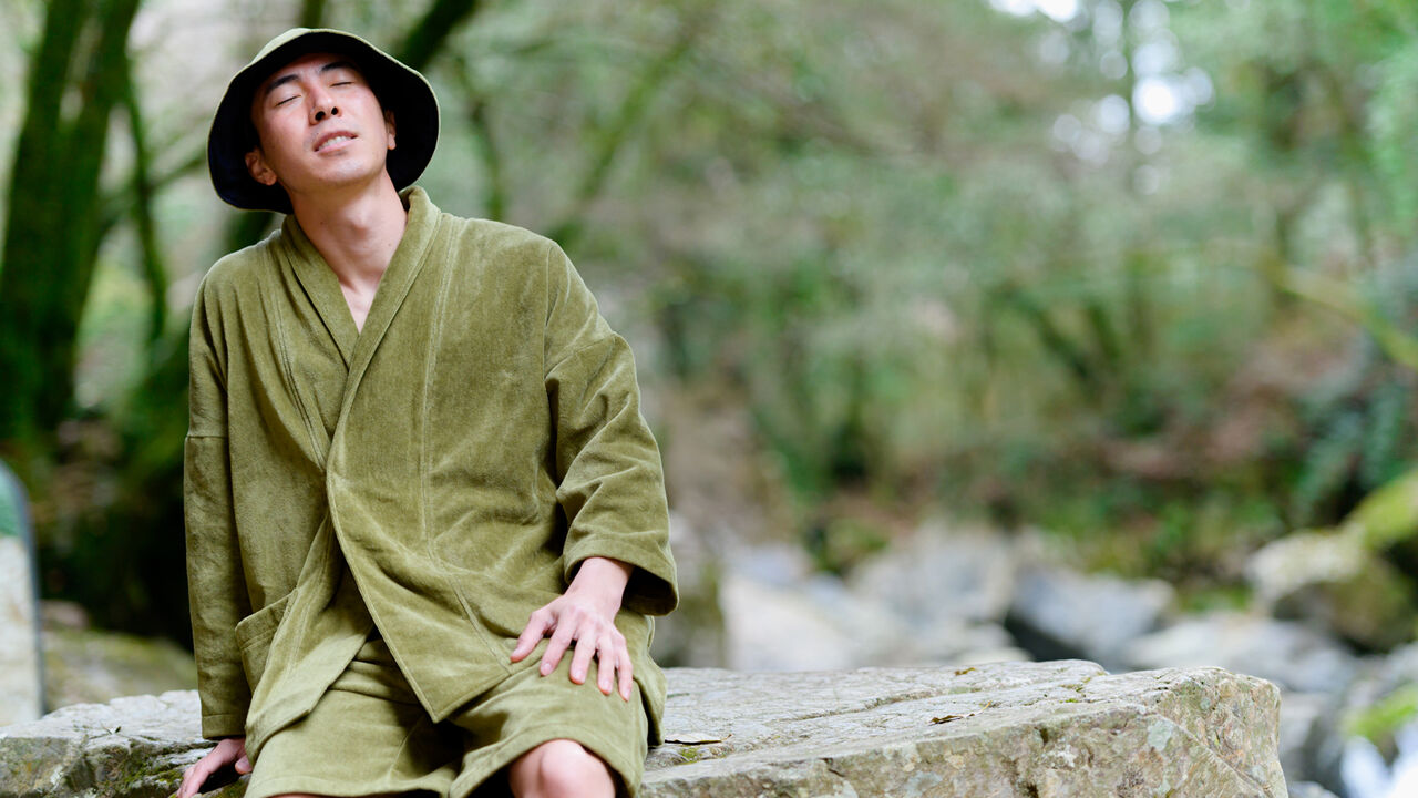 Japanese-Style Sauna Gown, Pants and Hat Made of Towel Fabric from Imabari,, large image number 6