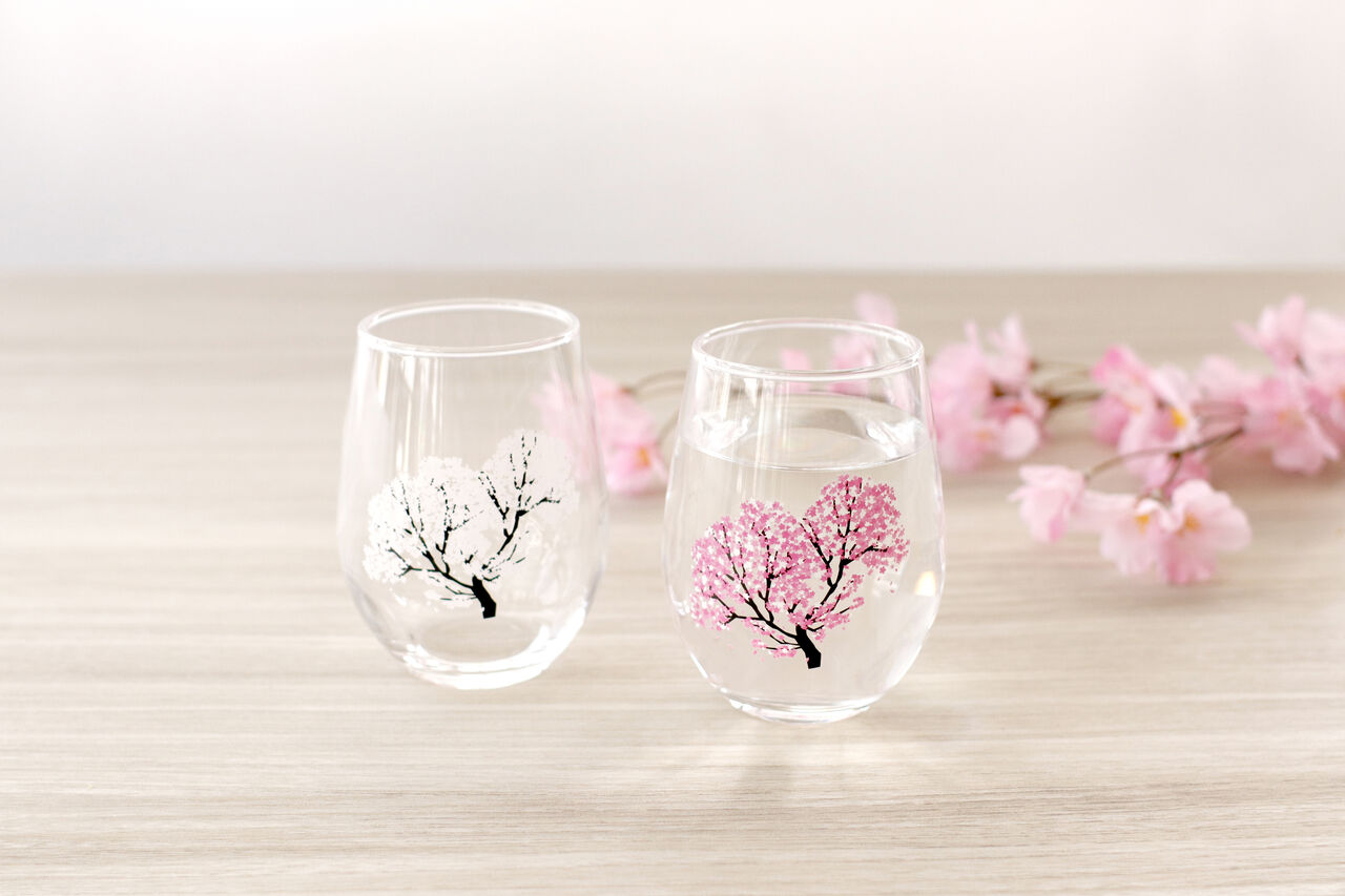 Glasses Featuring the Four Seasons of Japan,, large image number 1