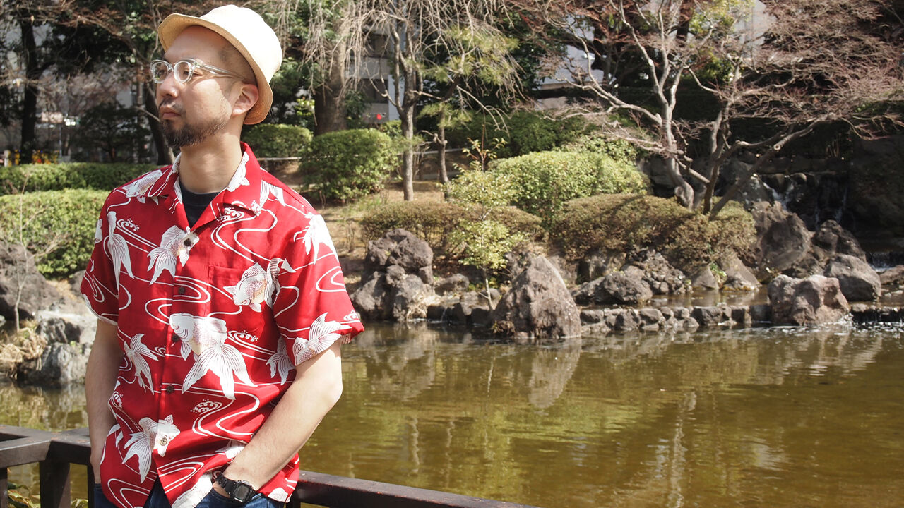 Revived Japanese Pattern Aloha Shirt Made of 1950's Replica Fabric,, large image number 1