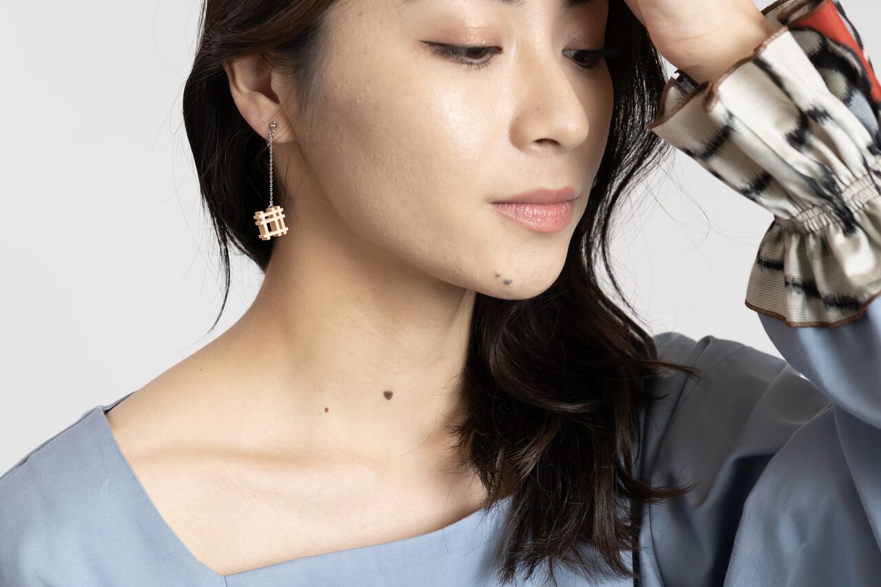 Kasuri Kumiko Earrings,, large image number 8