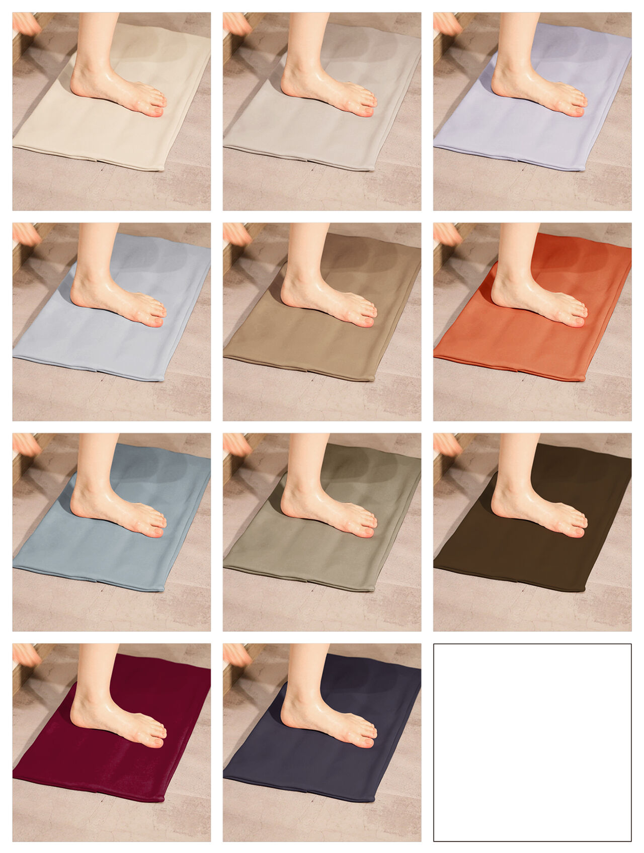 MochiSara - Bath Mat with cushion that instantly dries,, large image number 6