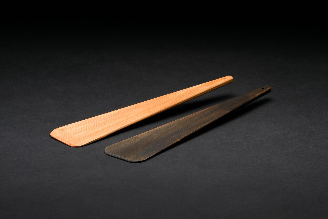 Lacquered Noto Hiba Cypress Cooking Spatula,, large image number 5