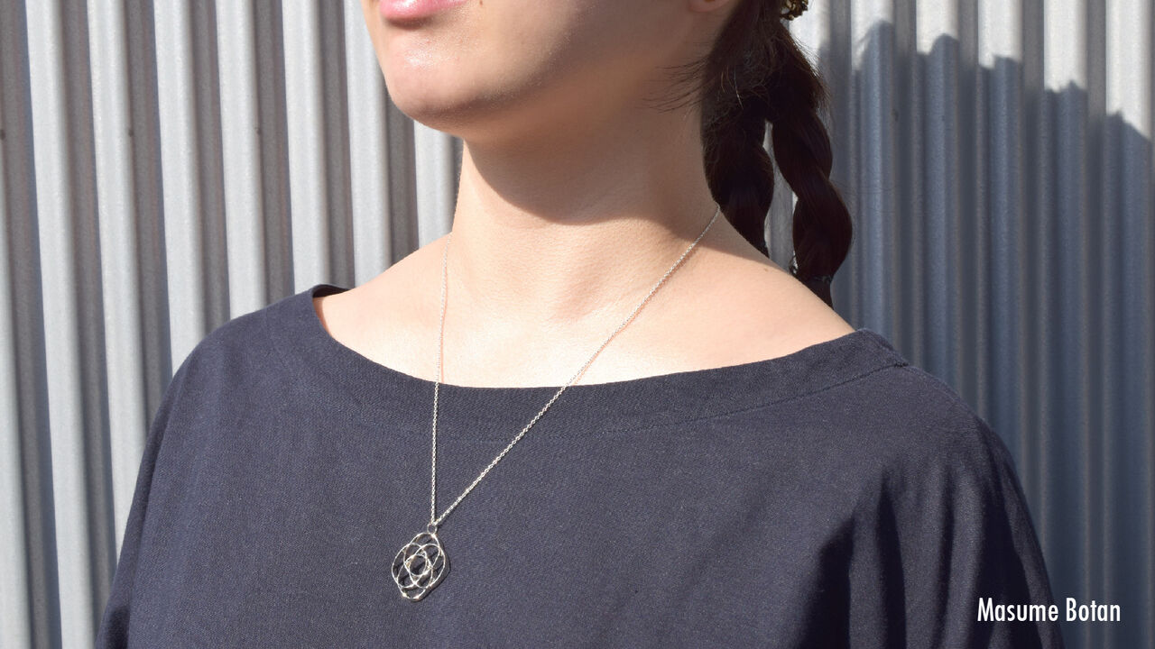 Japanese Motif Illusory Silver Necklace - TRANSMOTIF,, large image number 10