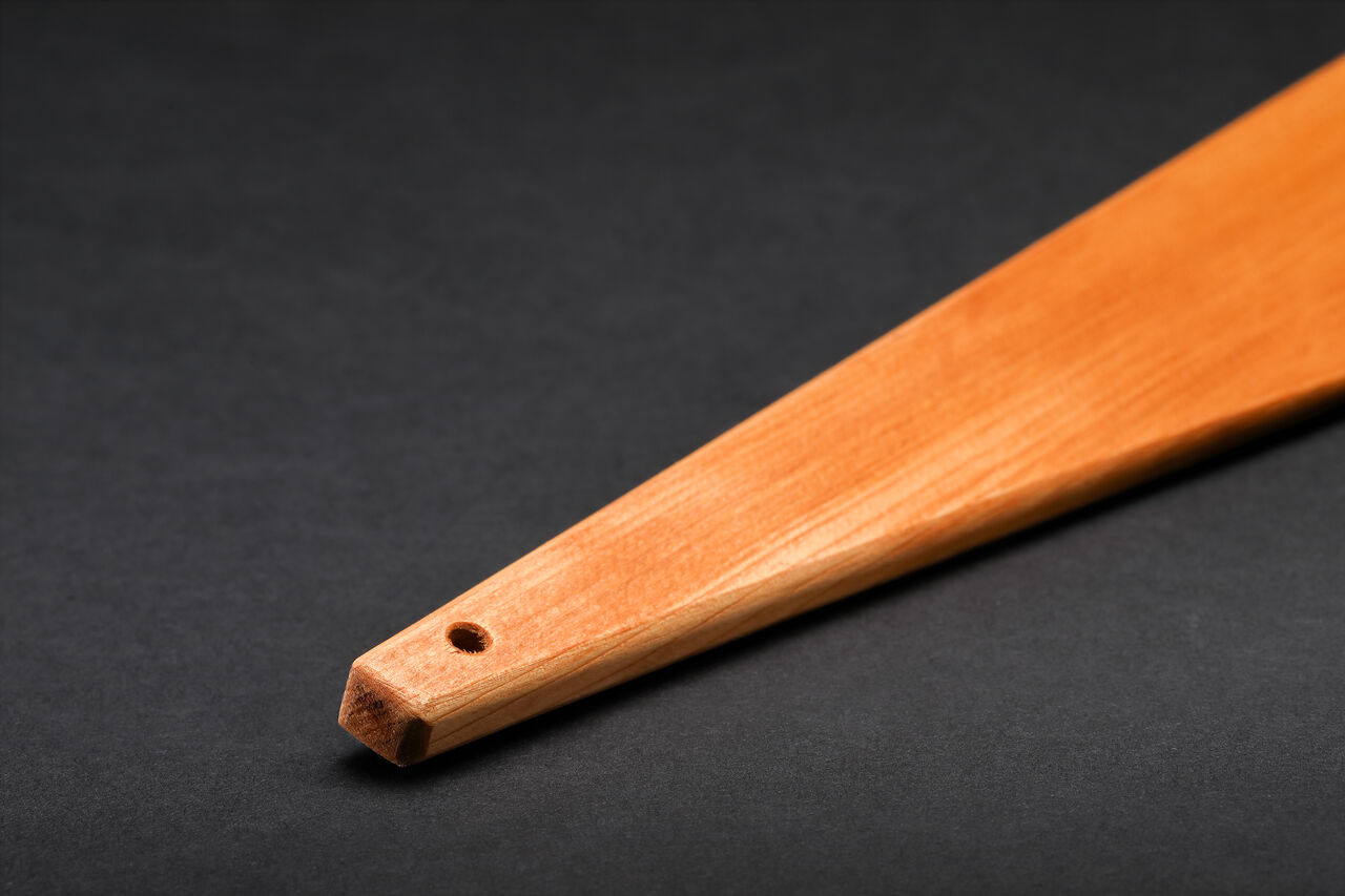 Lacquered Noto Hiba Cypress Cooking Spatula,, large image number 4